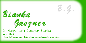 bianka gaszner business card